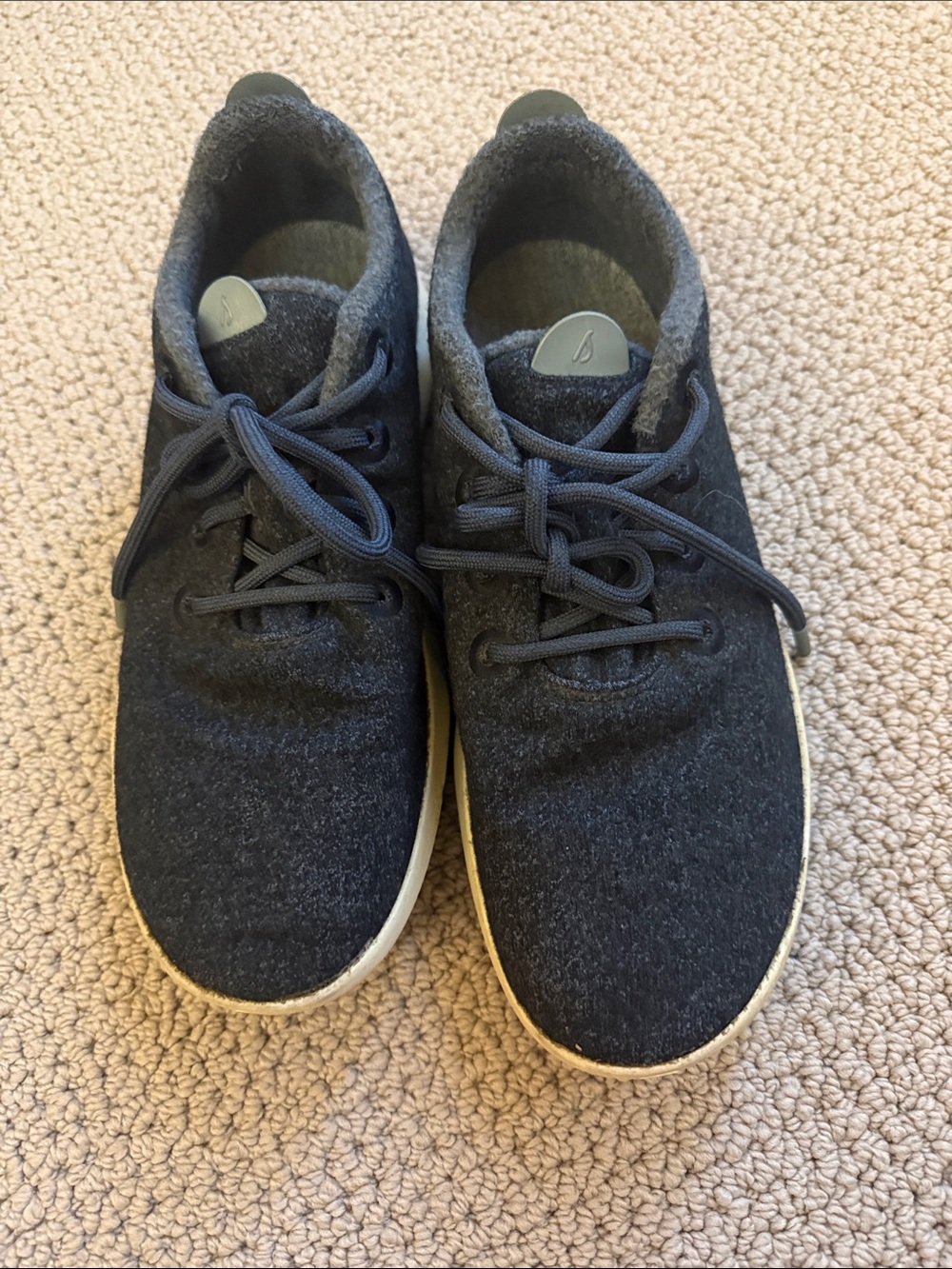 LIMITED EDITION ALLBIRDS WOOL RUNNER MIZZLES NATURAL NAVY MENS SIZE 12